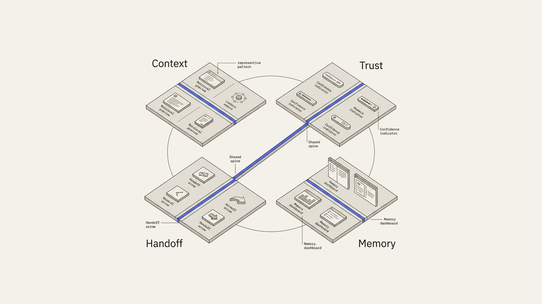 Thumbnail of AI design system pattern families diagram